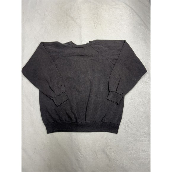 Vintage 90's Gray Nature Wolf Graphic Crewneck Sweatshirt Men's Size XL - Picture 9 of 9